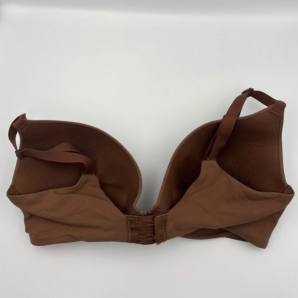 Skims T-Shirt Bra Chocolate Brown Underwire Molded Cup 36DD RN 158973 - Picture 3 of 7